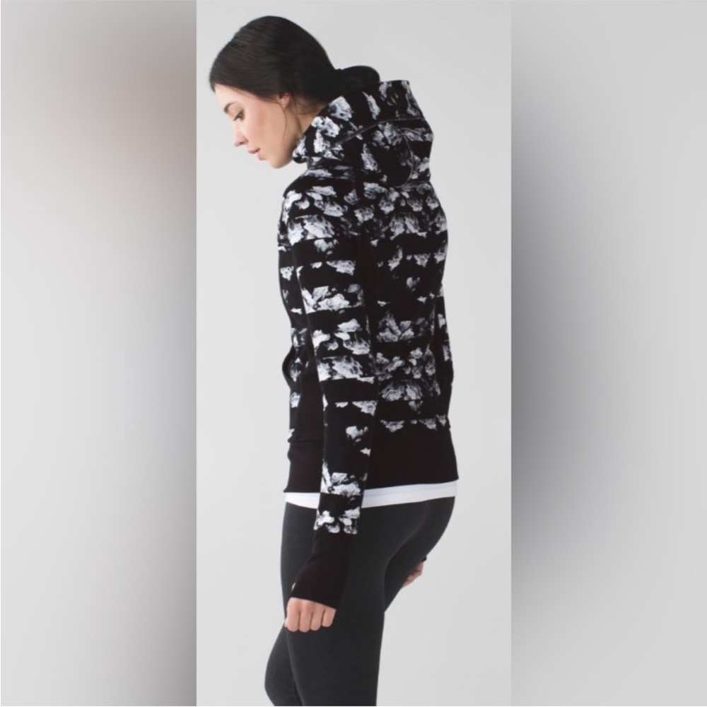 Lululemon Scuba Hoodie II Dream Rose Stripe | Neutral Blush Black | Size 6 - Picture 6 of 12